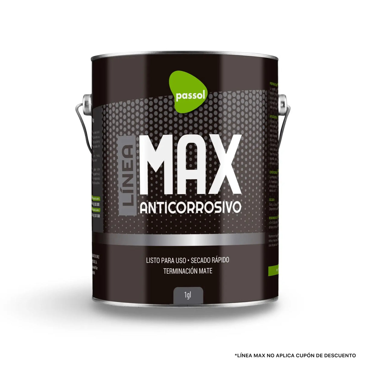 Anticorrosivo para Metal Max PassolNegro1 GalónPassol