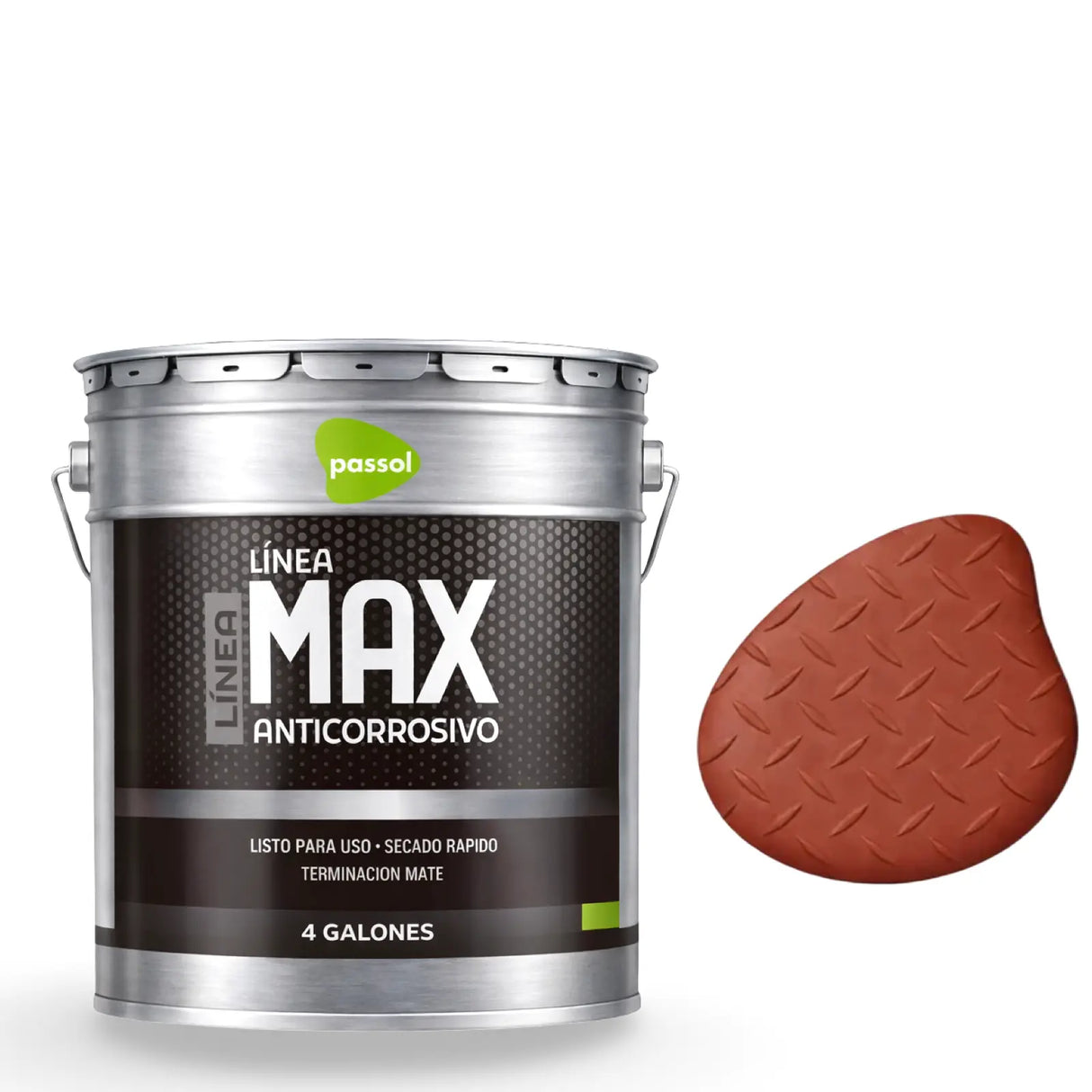 Anticorrosivo para Metal Max PassolRojo OxidoTineta 4 GalonesPassol
