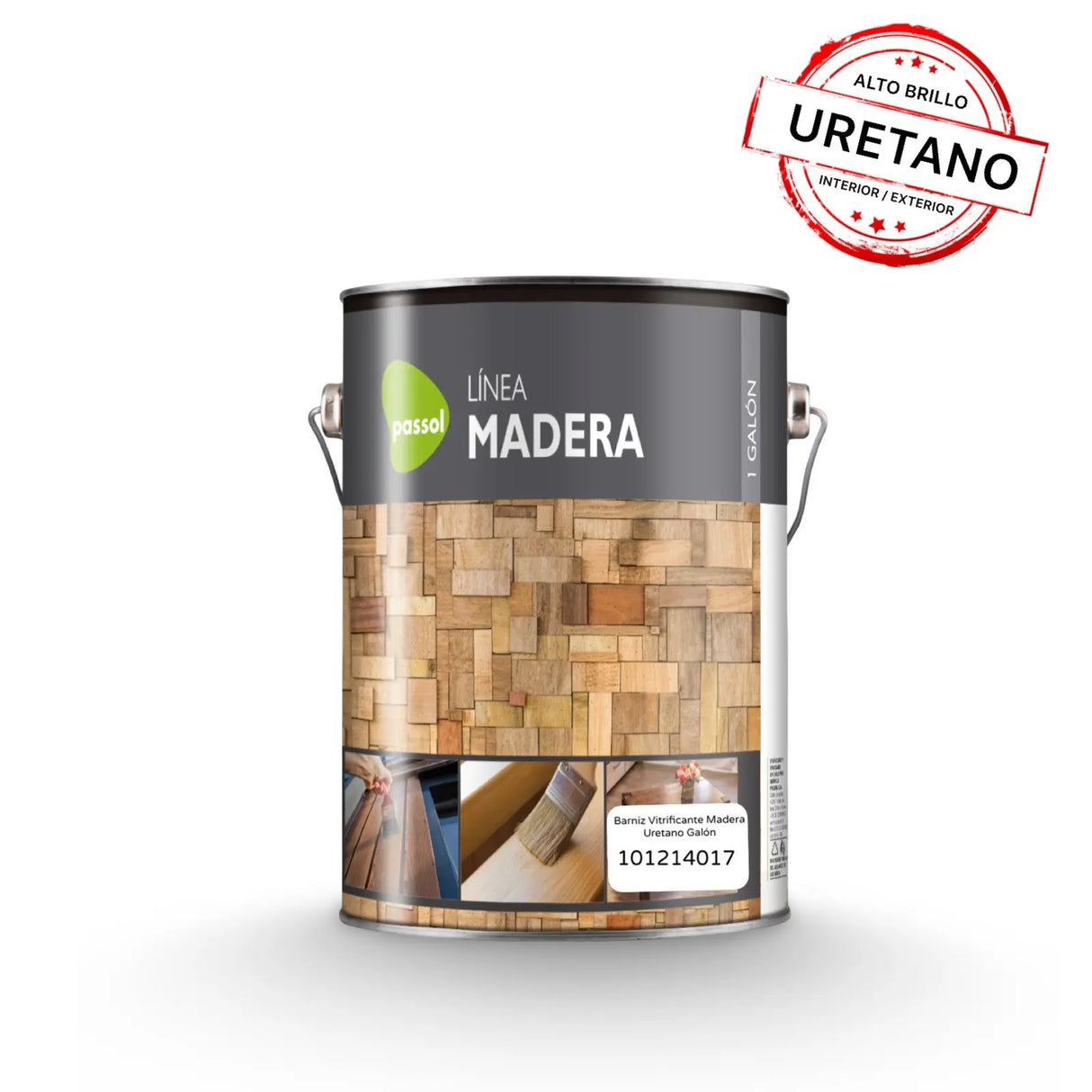 Barniz Vitrificante Uretano Madera Piedra Brillante Galon PASSOL