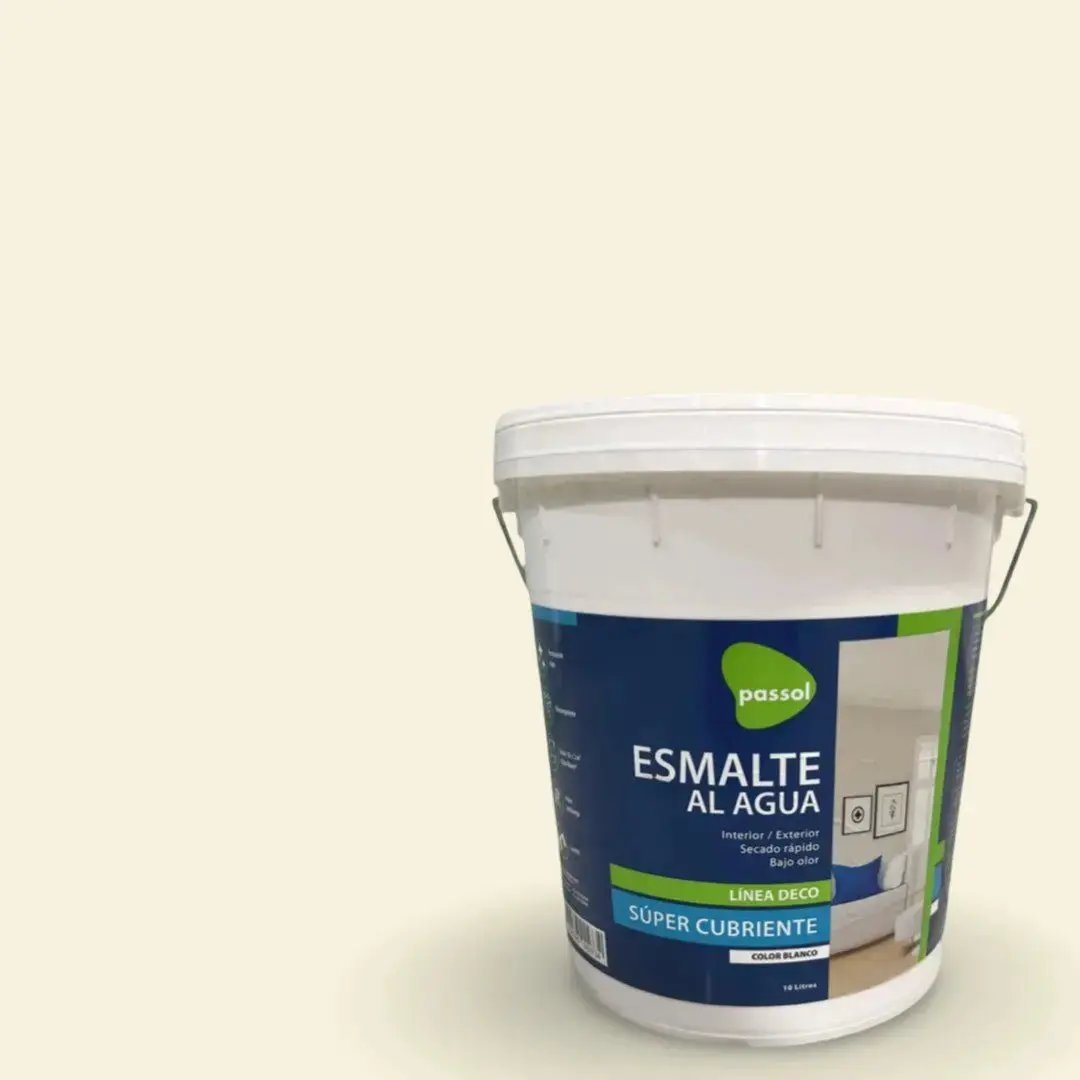 Esmalte al agua Deco Blanco Hueso Balde 10lt PASSOL