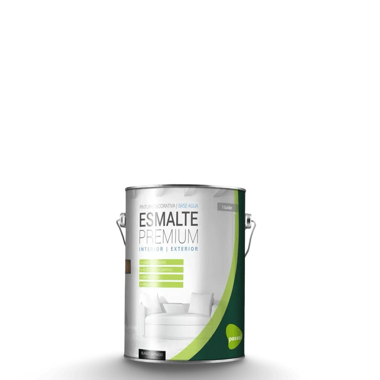 Esmalte al agua Satinado Premium ColoresPersonalizado T11 GalónPassol