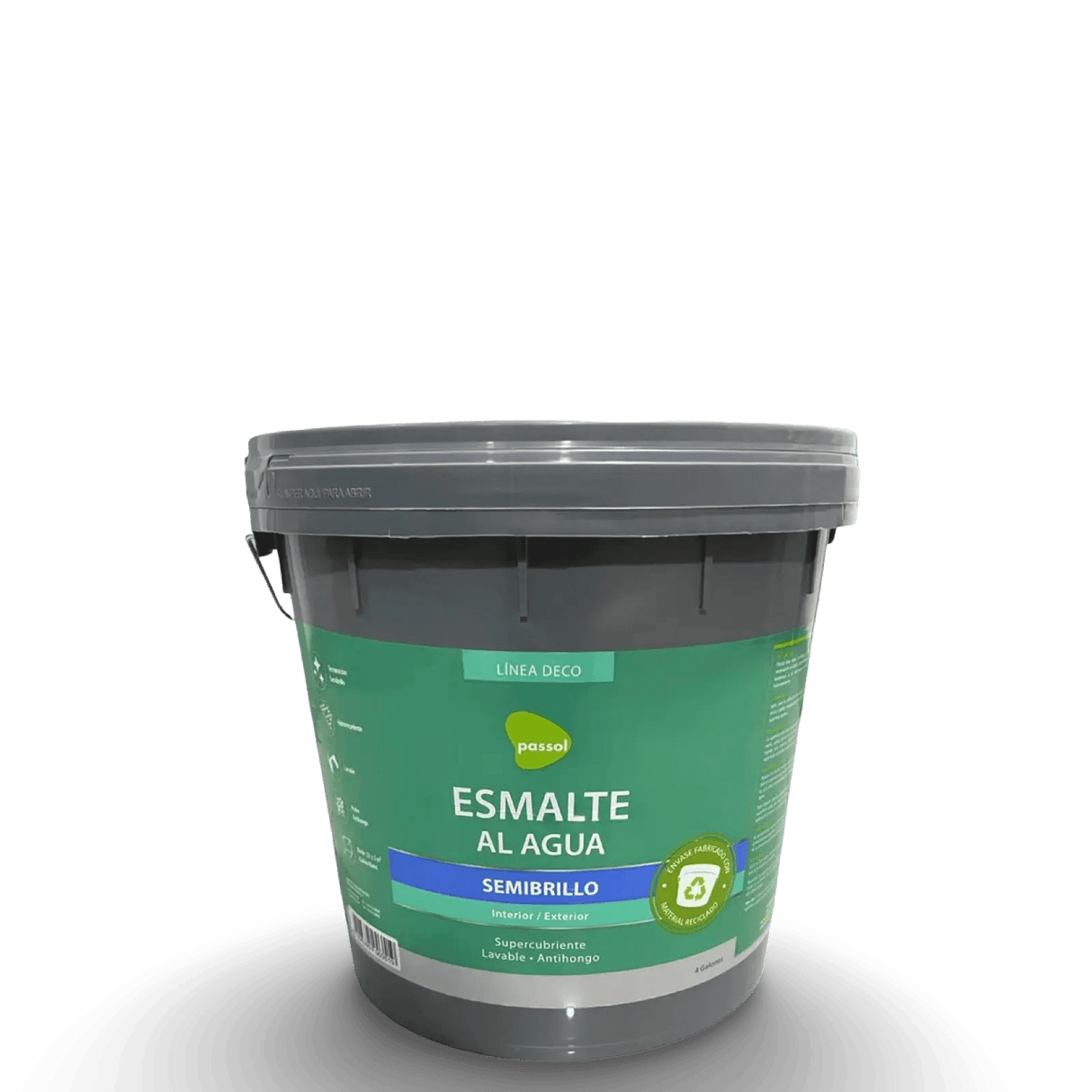 Esmalte al Agua Semibrillo PassolPersonalizado T1Tineta 4 GalonesPassol
