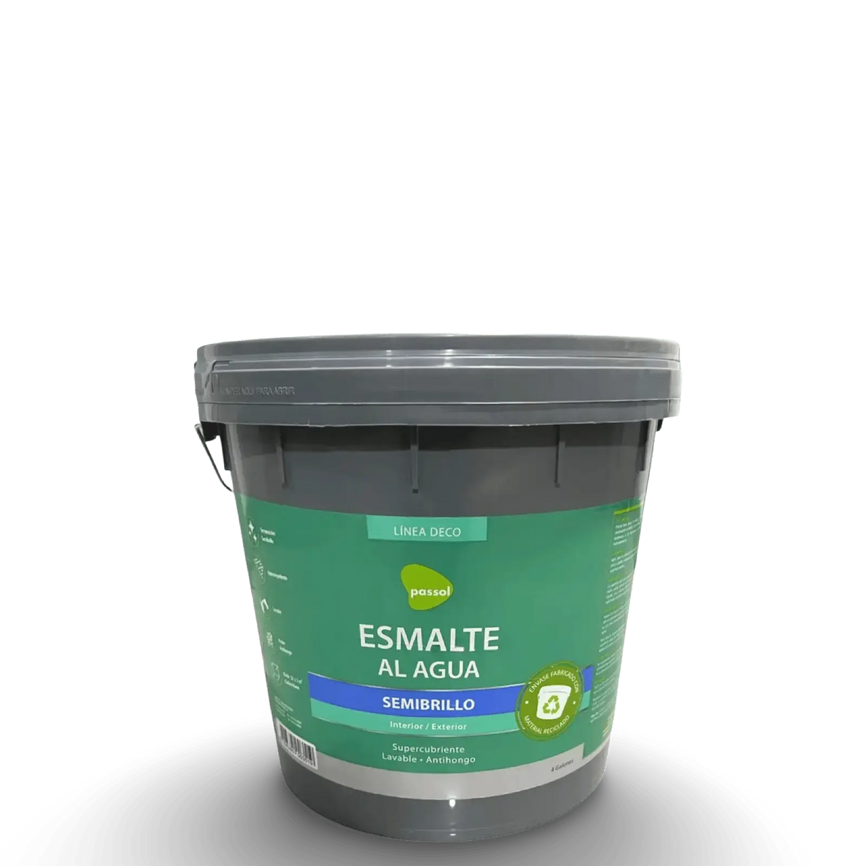 Esmalte al Agua Semibrillo PassolPersonalizado T1Tineta 4 GalonesPassol