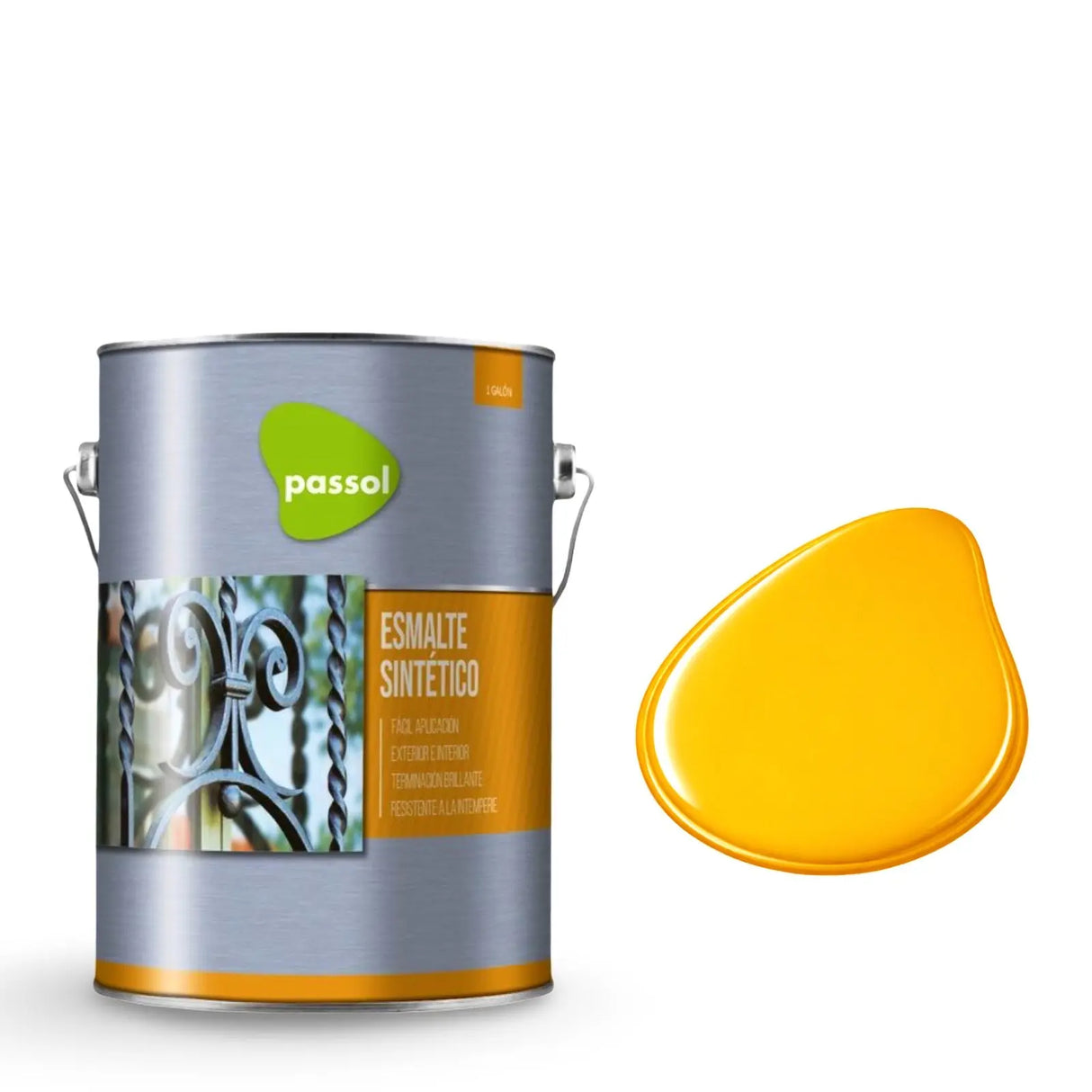 Esmalte Sintético 1 Galón PassolAmarillo Rey1 GalónPassol