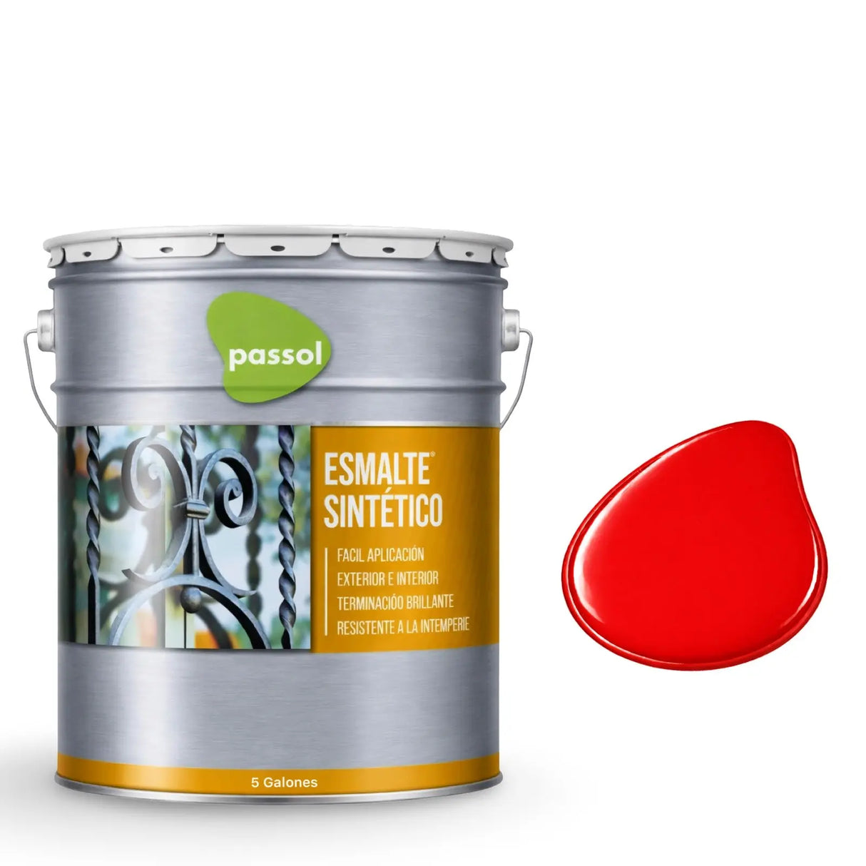 Esmalte Sintético Tineta 5gl PassolNegroTineta 5 galónesPassol