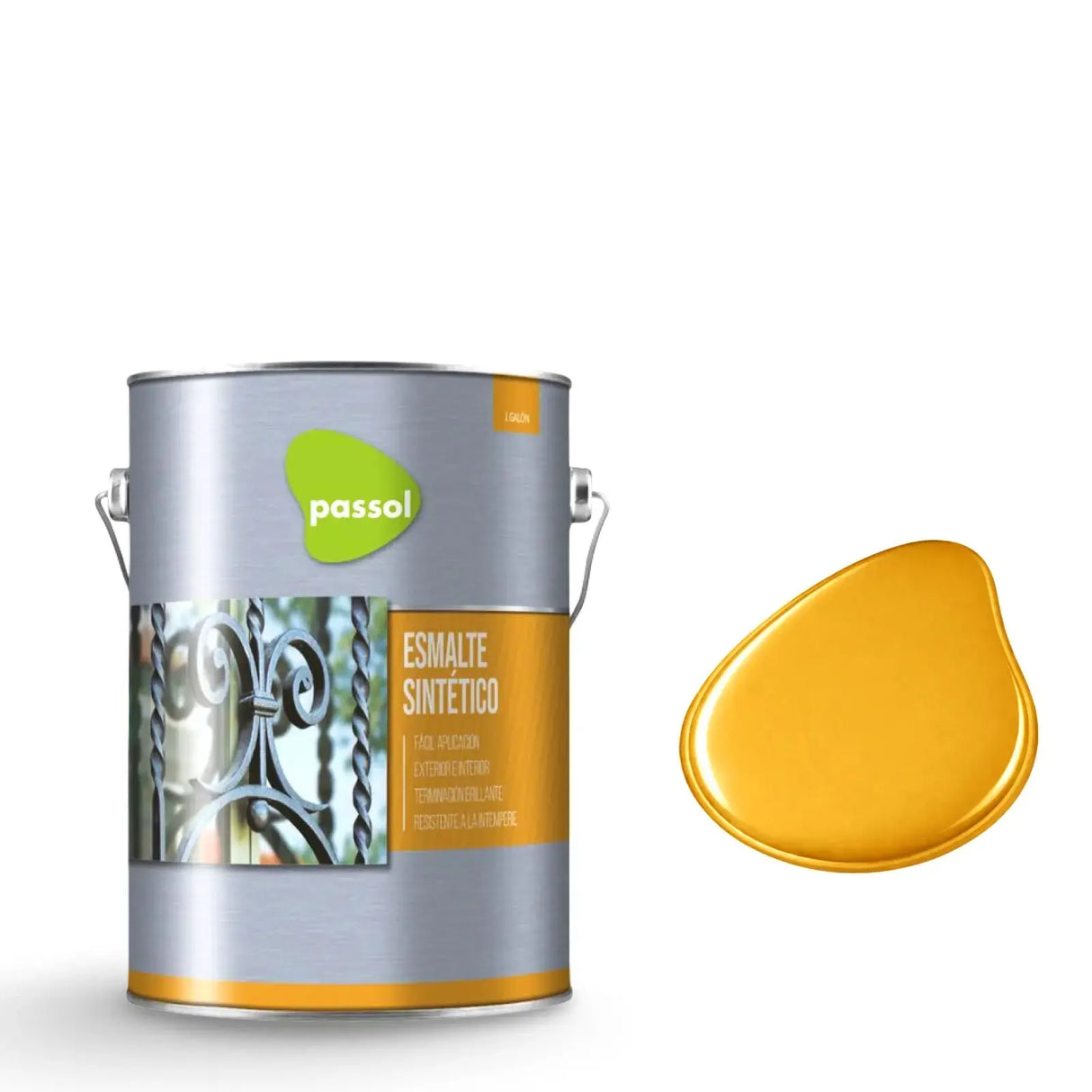 Esmalte Sintético 1 Galón PassolAmarillo Caterpillar1 GalónPassol