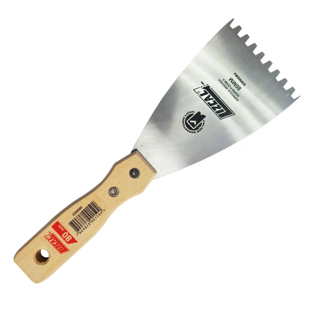 ESPATULA DENTADA METAL LIZCAL80mmPassol