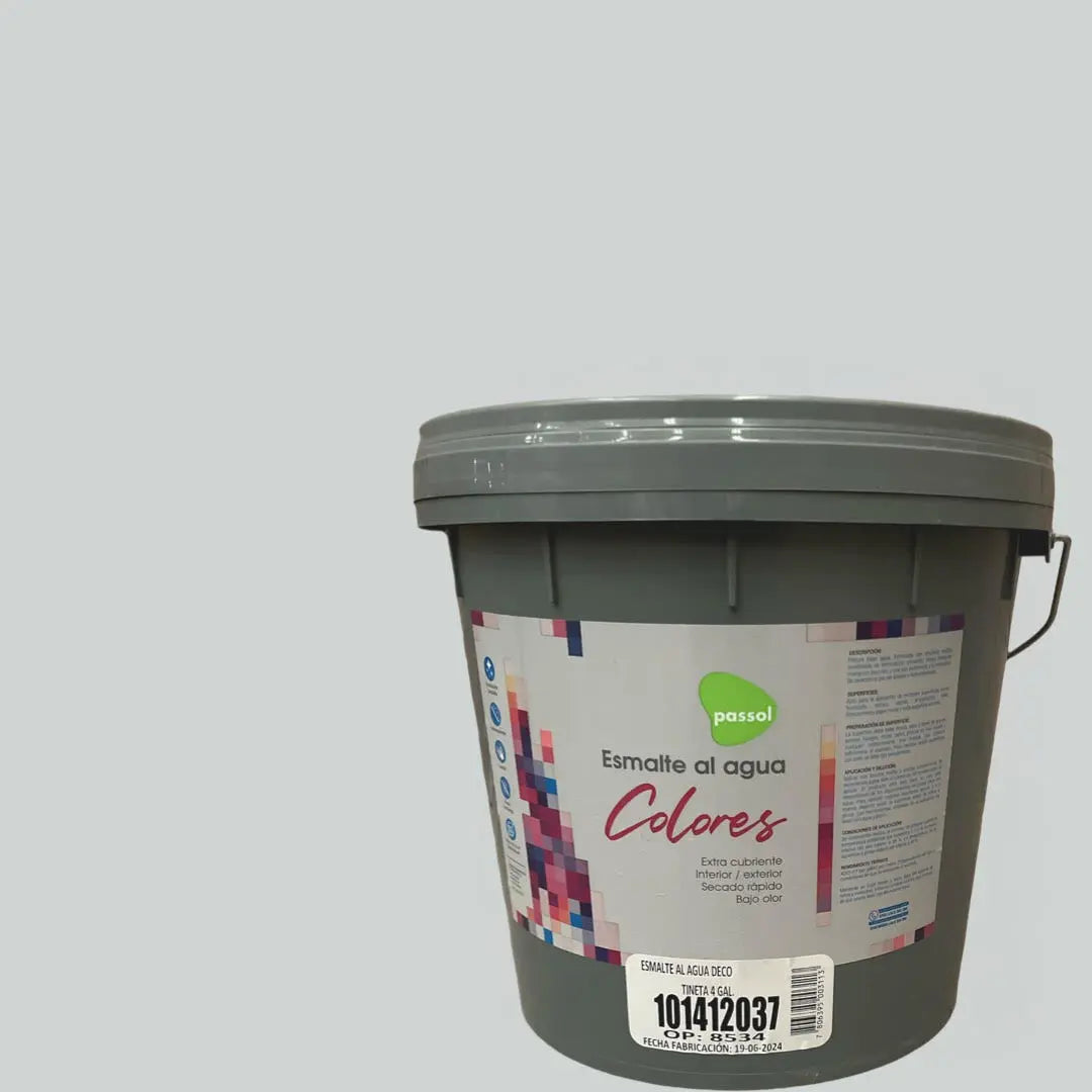Esmalte al Agua Gris Artico Tineta 4gl Passol Passol