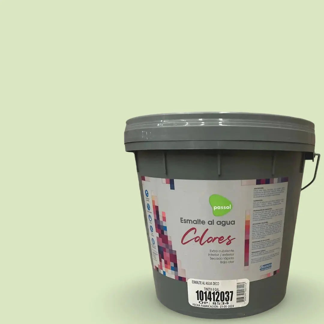Esmalte al agua Deco VERDE AQUA TINETA 4 GALONES Passol PASSOL