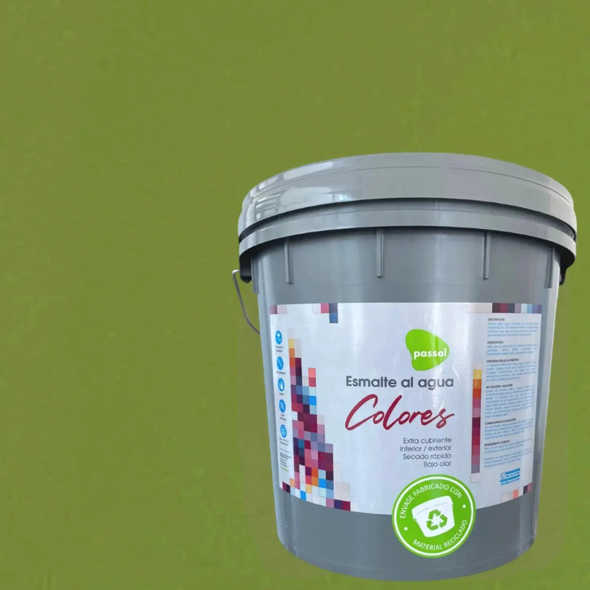 Esmalte al agua colores Verde Musgo PASSOL