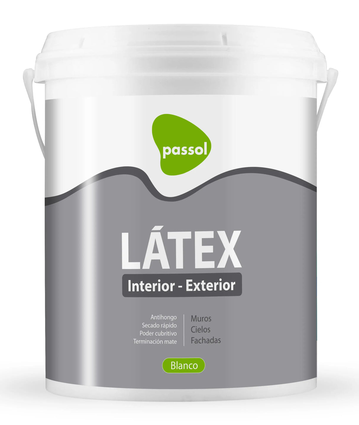 Látex Lavable Interior Exterior Blanco Galón Passol