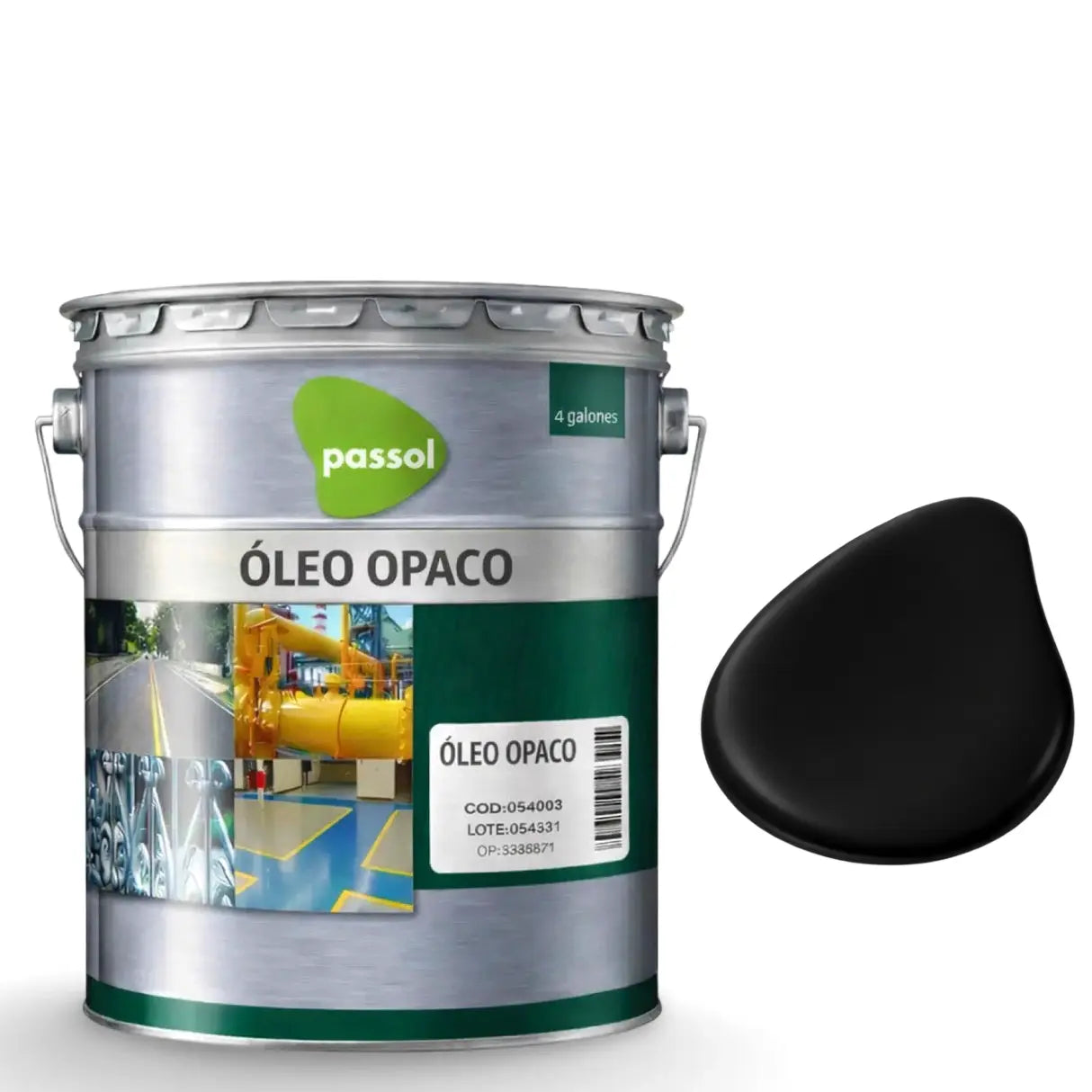 Oleo Opaco Profesional PassolNegroTineta 4 GalonesPassol
