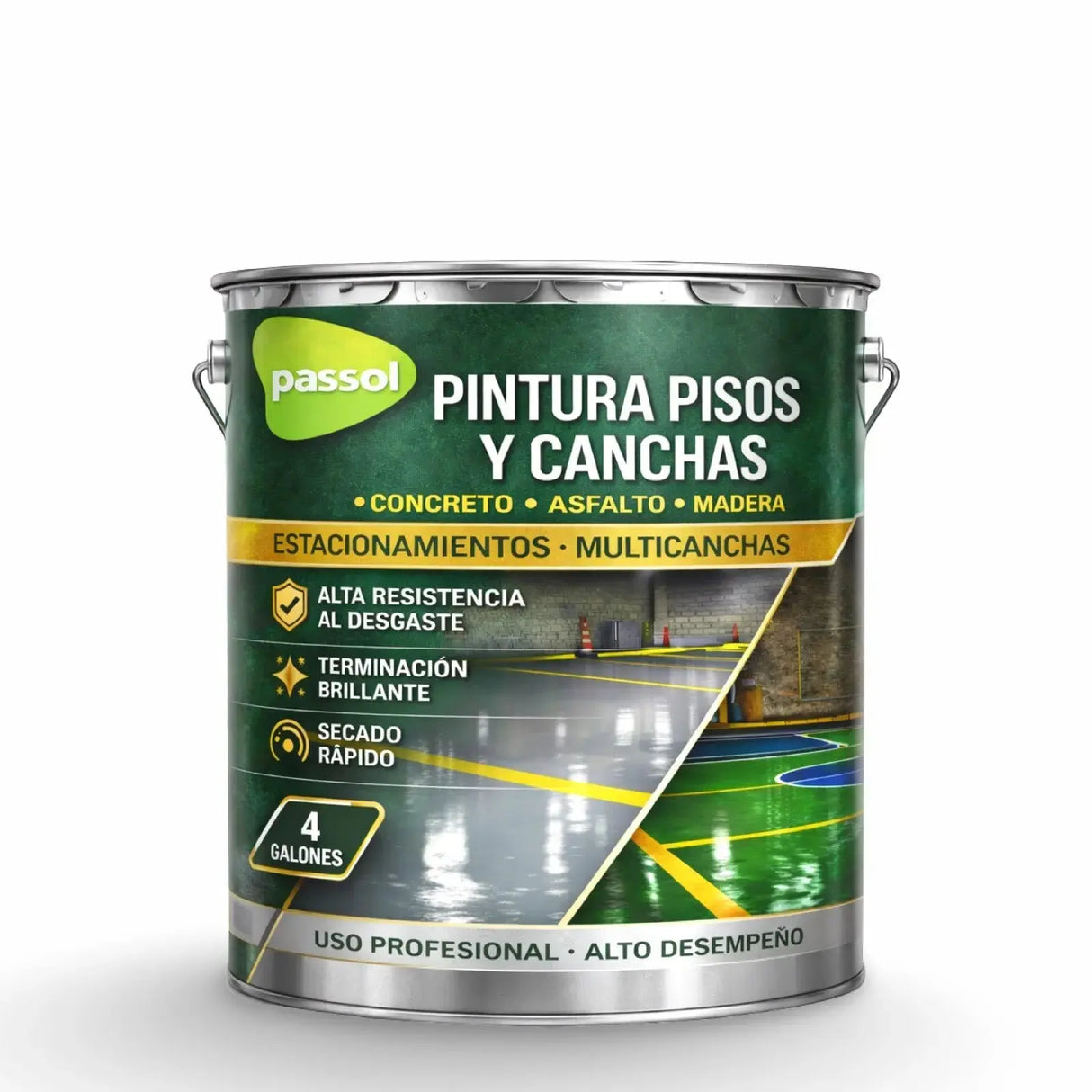 Pintura Pisos y Canchas PassolAzulTineta 4 GalonesPassol