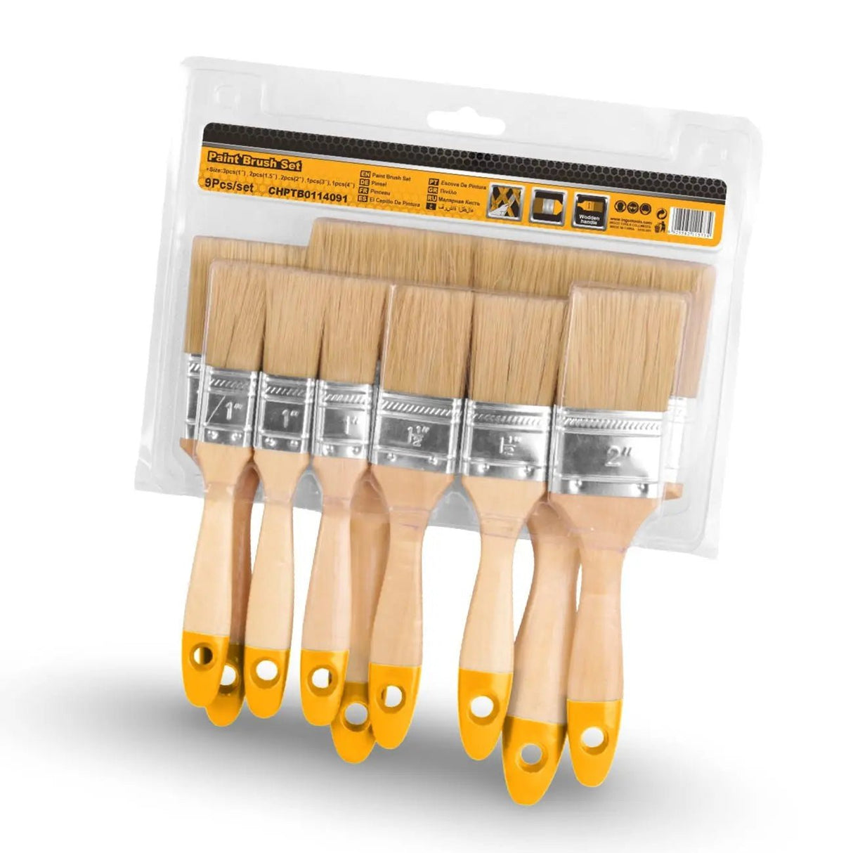 SET DE BROCHAS CERDA NATURAL 9PCSPassol
