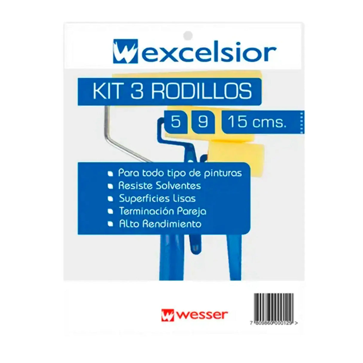 Set Rodillos Esponja 3und Excelsior PASSOL