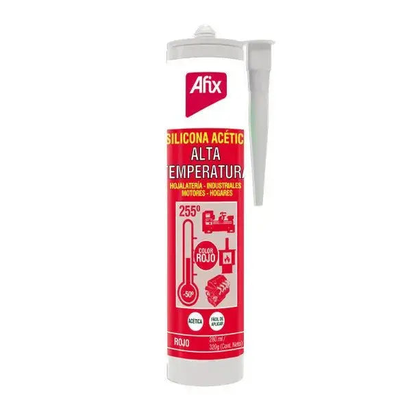 Silicona Alta Temperatura Roja 320gr AfixRojaPassol