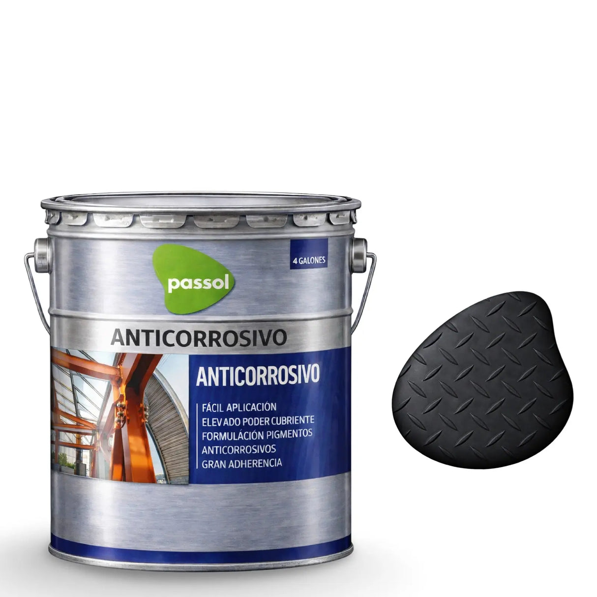 Antióxido / Anticorrosivo para Metal PassolNegroTineta 4 GalonesPassol
