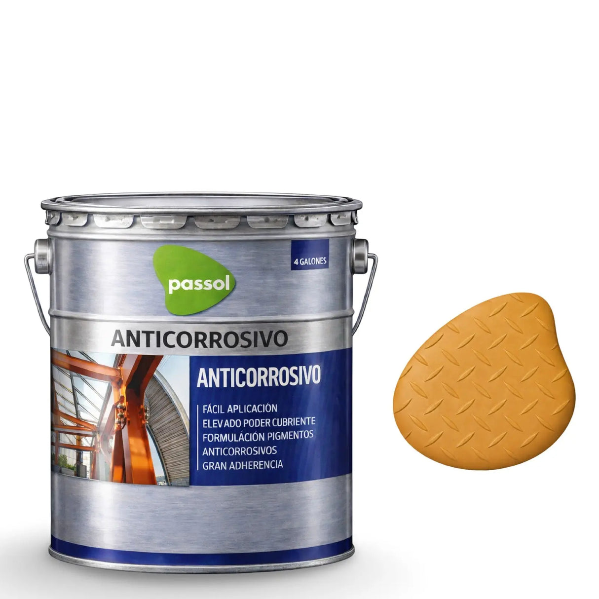 Antióxido / Anticorrosivo para Metal PassolOcreTineta 4 GalonesPassol