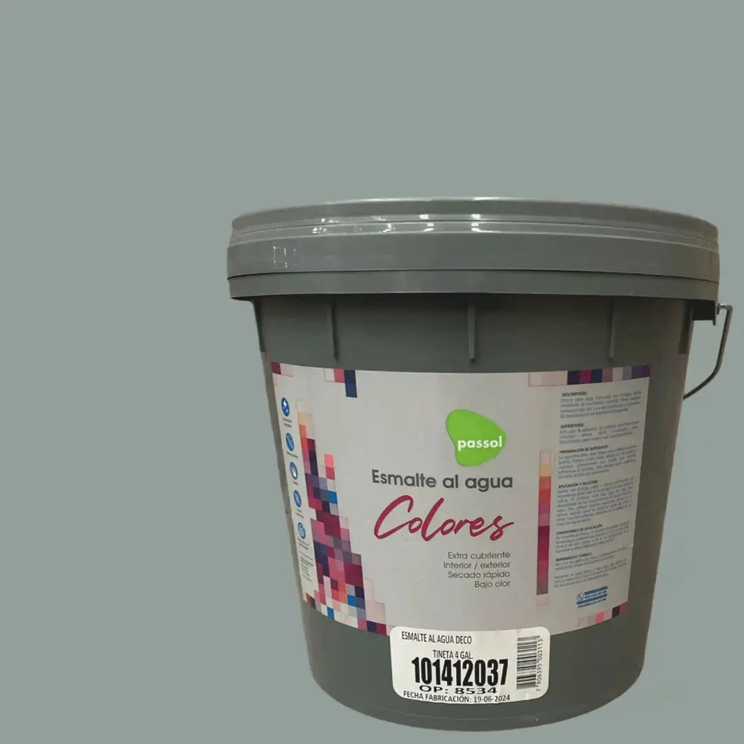 Esmalte al agua colores Gris Acero PASSOL