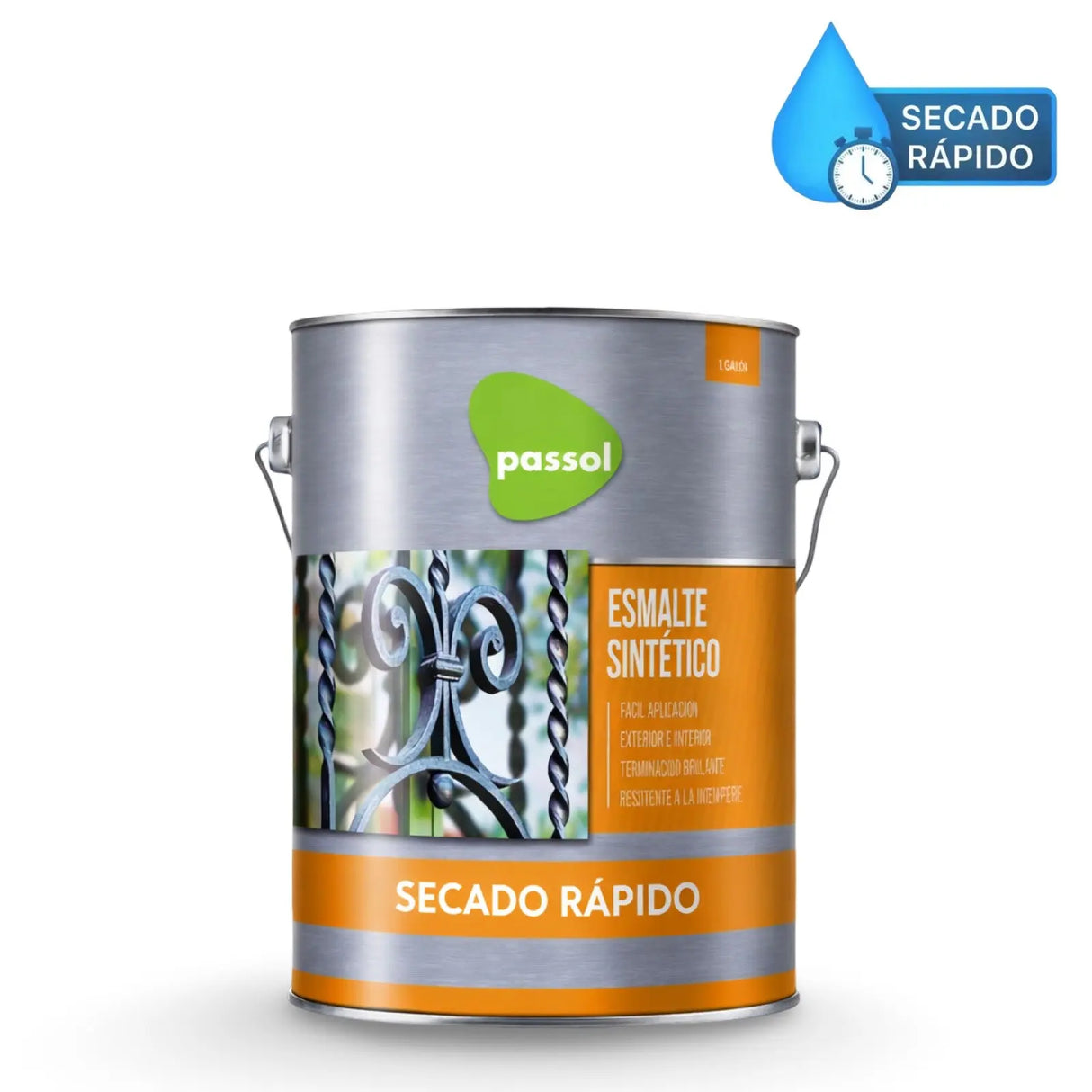 Esmalte Sintético Secado Rápido PassolNegro1 GalónPassol
