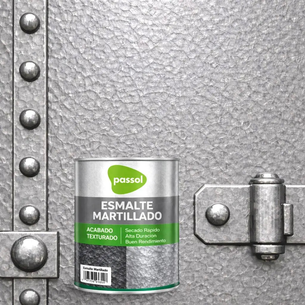 Esmalte efecto Martillado Brillante PassolGris Aluminio1/4 de GalónPassol