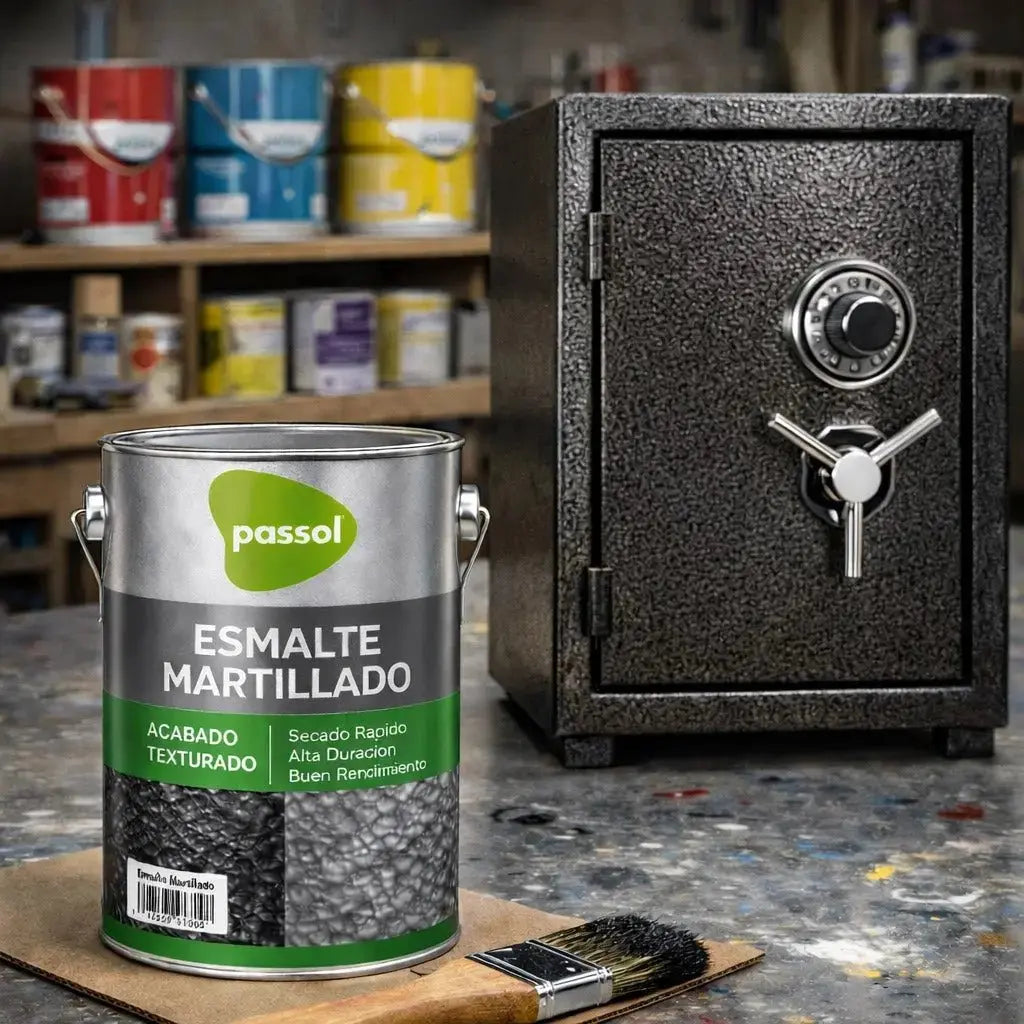 Esmalte efecto Martillado Brillante PassolNegro Grafito1 GalónPassol