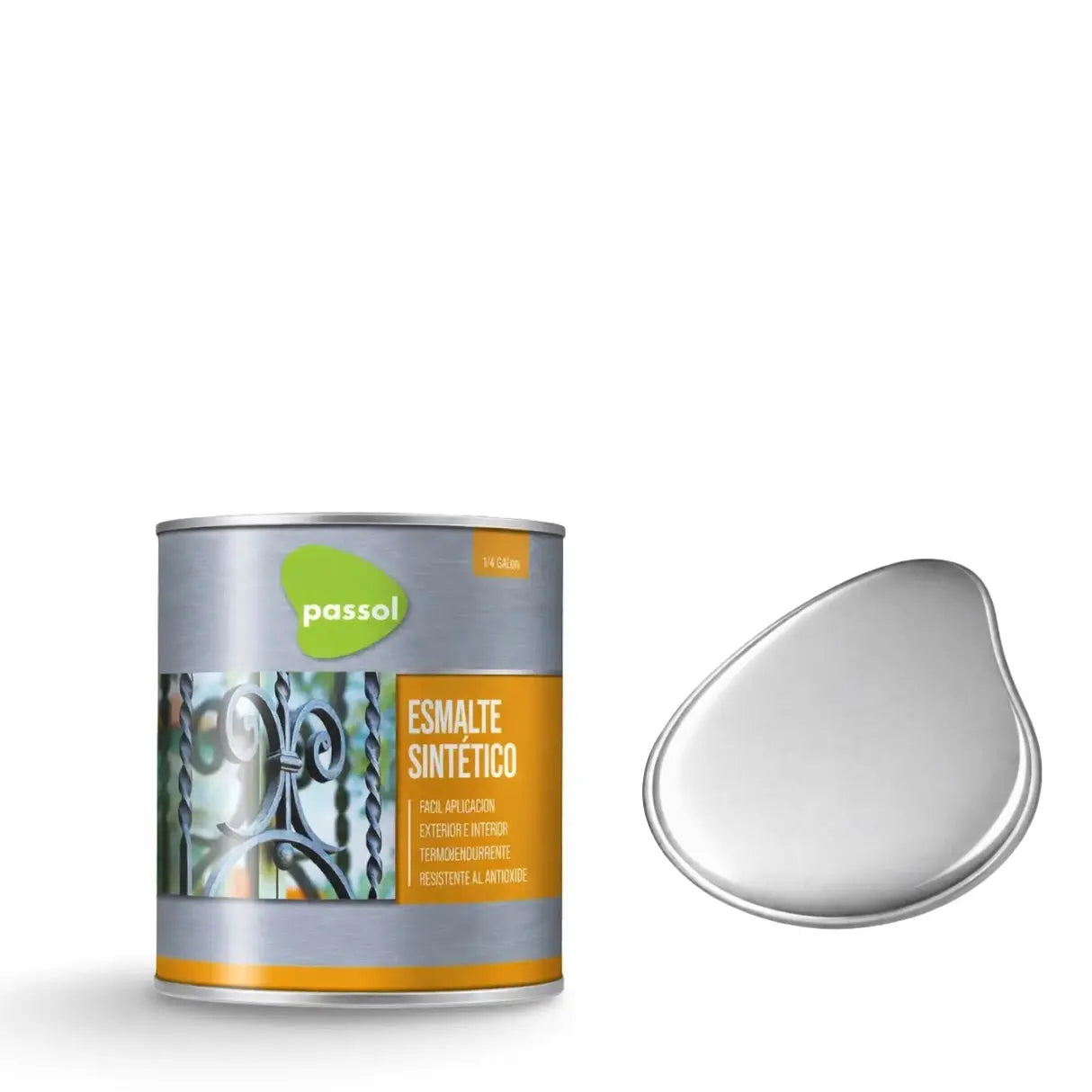 Esmalte Sintético 1/4 Galón PassolAluminio1/4 de GalónPassol