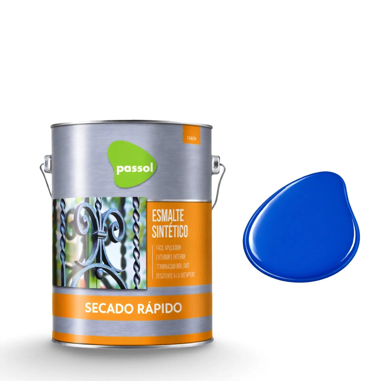 Esmalte Sintético Secado Rápido PassolAzul Pacifico1 GalónPassol