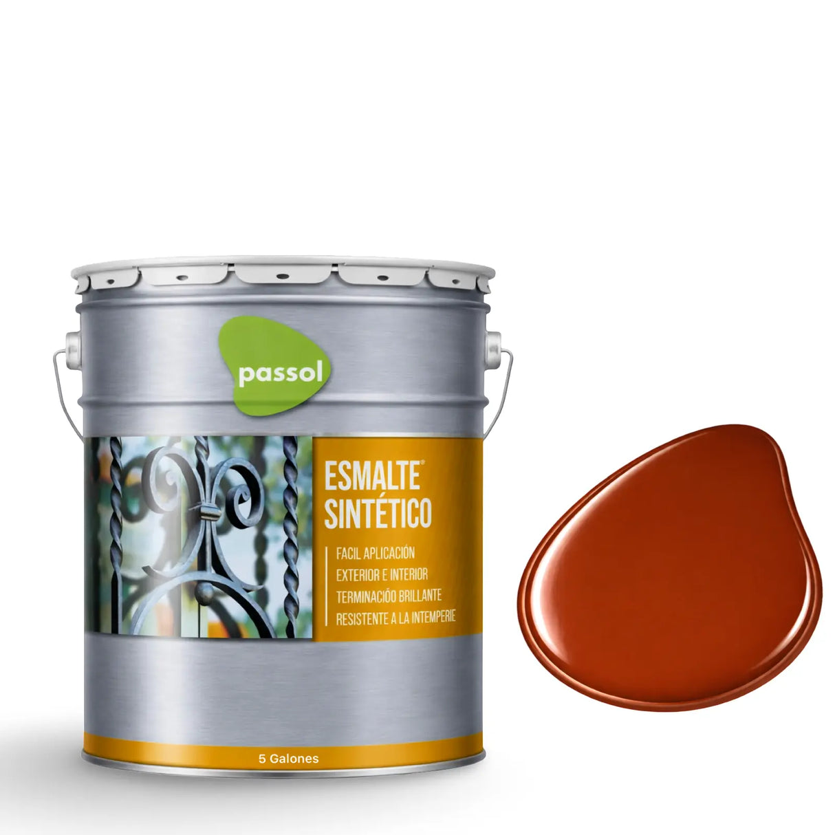 Esmalte Sintético Tineta 5gl PassolCafeTineta 5 galónesPassol