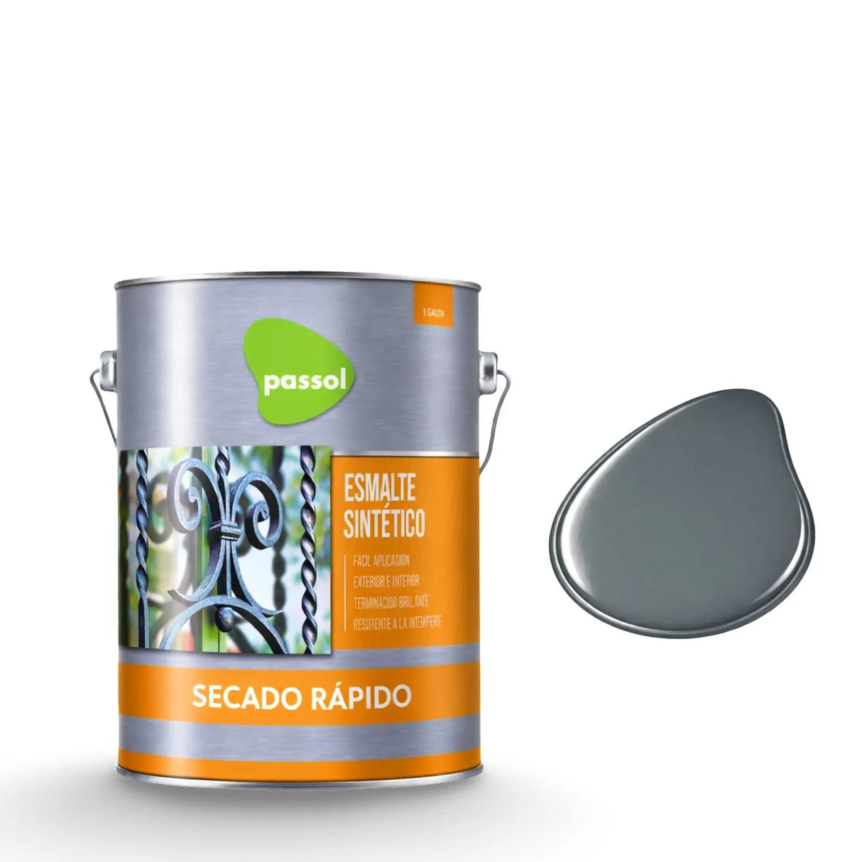 Esmalte Sintético Secado Rápido PassolGris Maquina1 GalónPassol