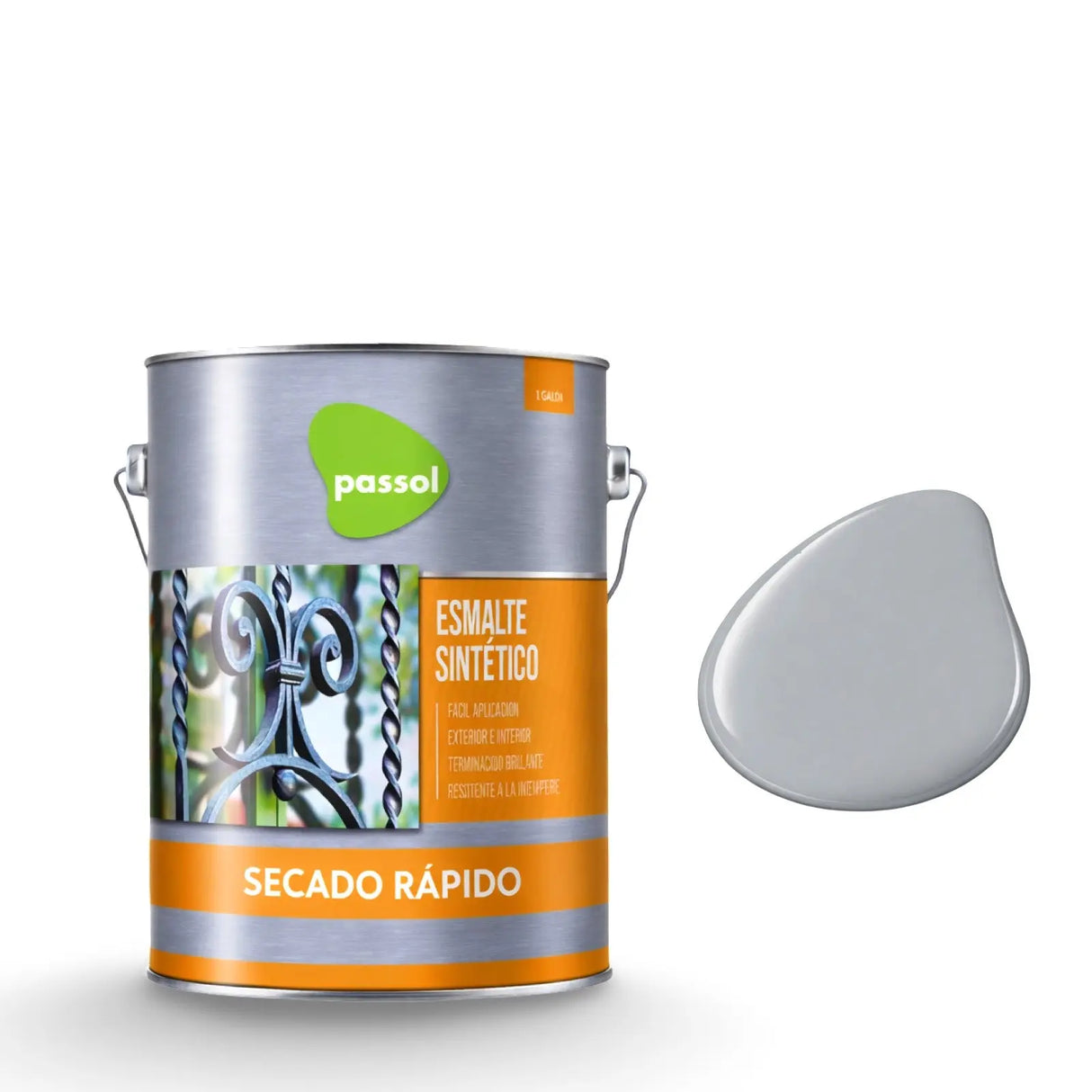 Esmalte Sintético Secado Rápido PassolGris1 GalónPassol