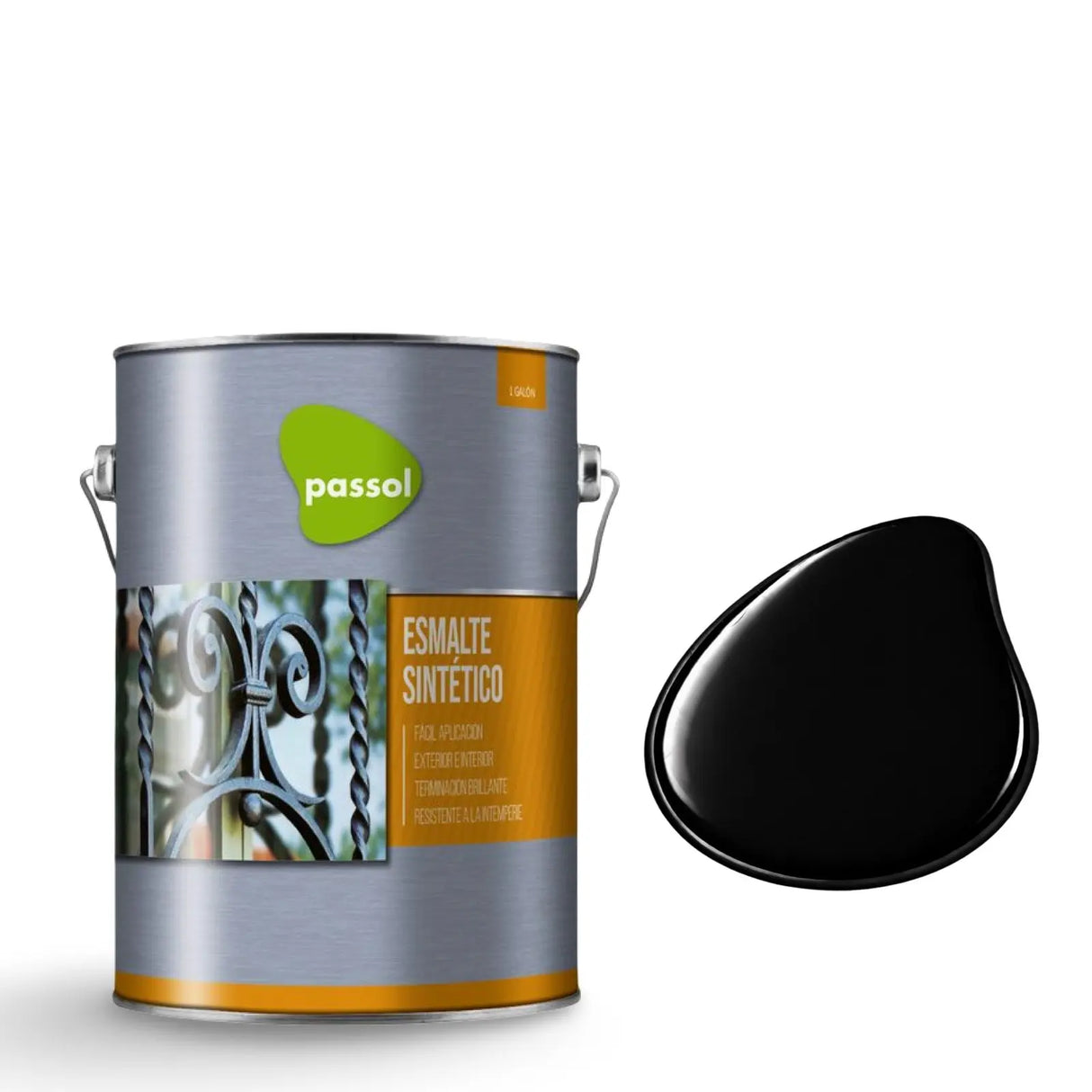 Esmalte Sintético 1 Galón PassolNegro1 GalónPassol
