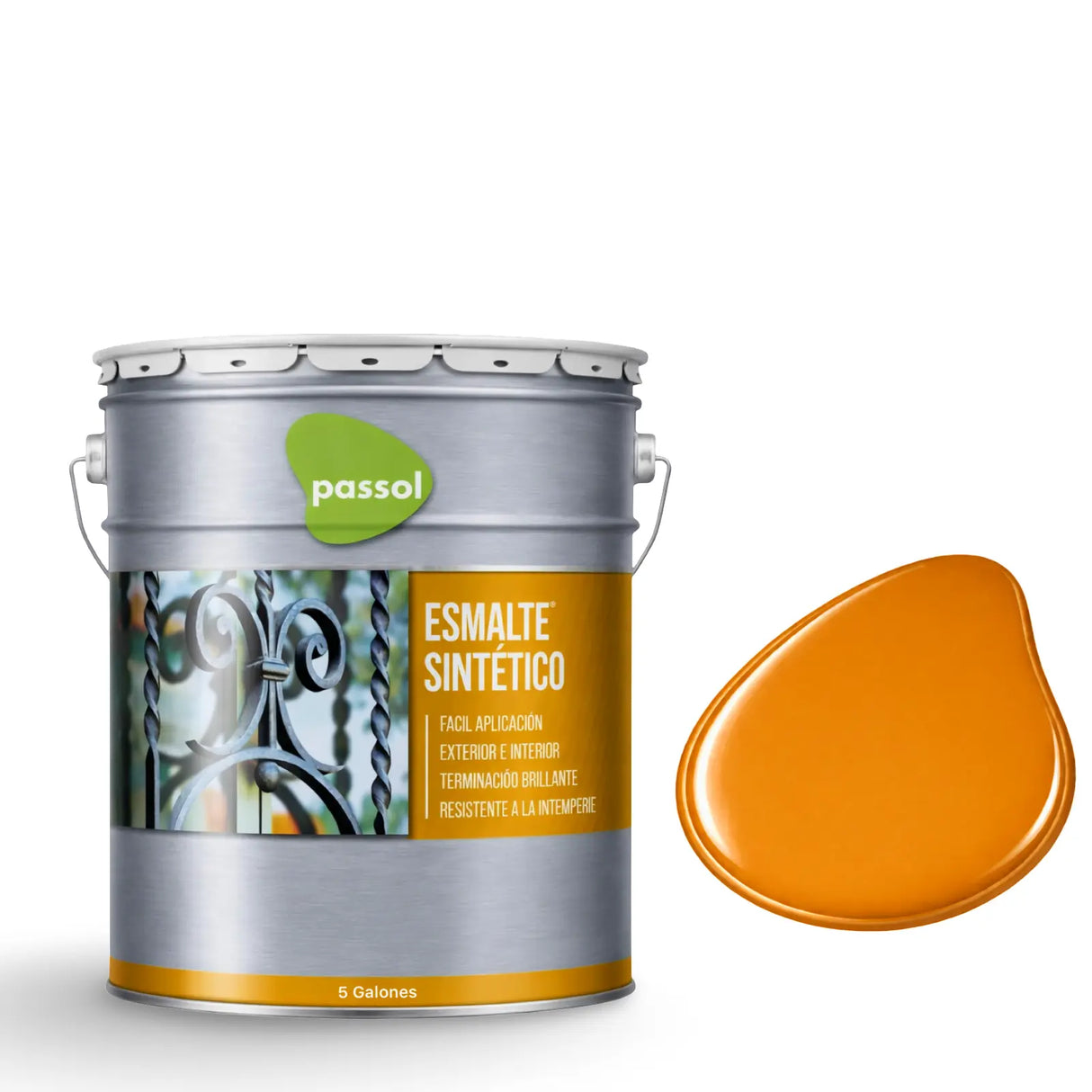 Esmalte Sintético Tineta 5gl PassolOcreTineta 5 galónesPassol