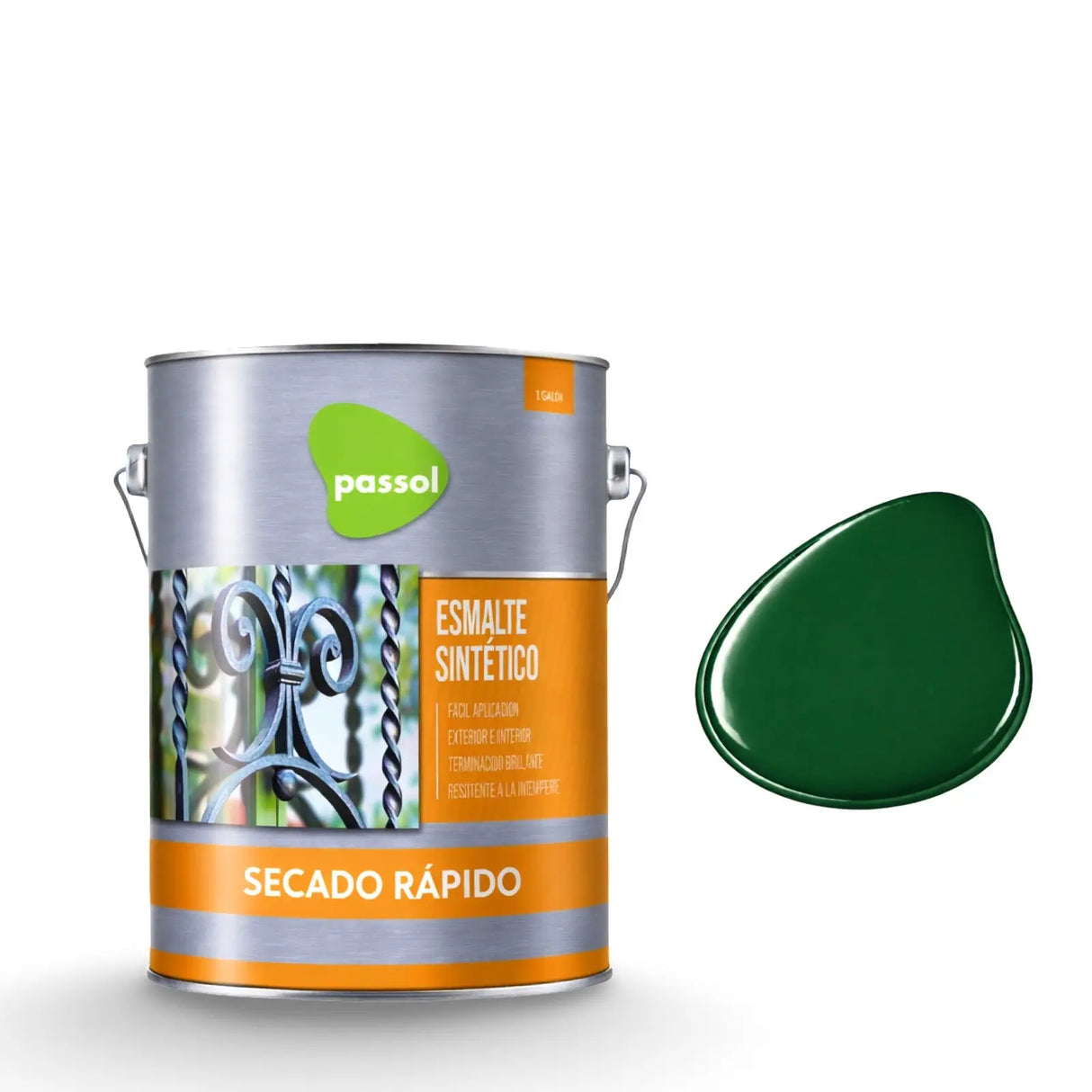 Esmalte Sintético Secado Rápido PassolVerde1 GalónPassol