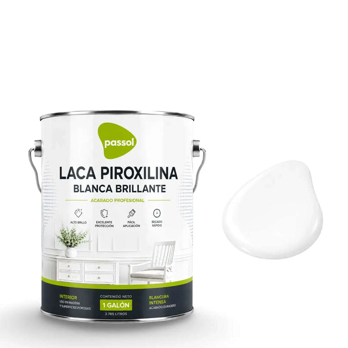 Laca Piroxilina Blanca Galón PassolBlanco1 GalónPassol