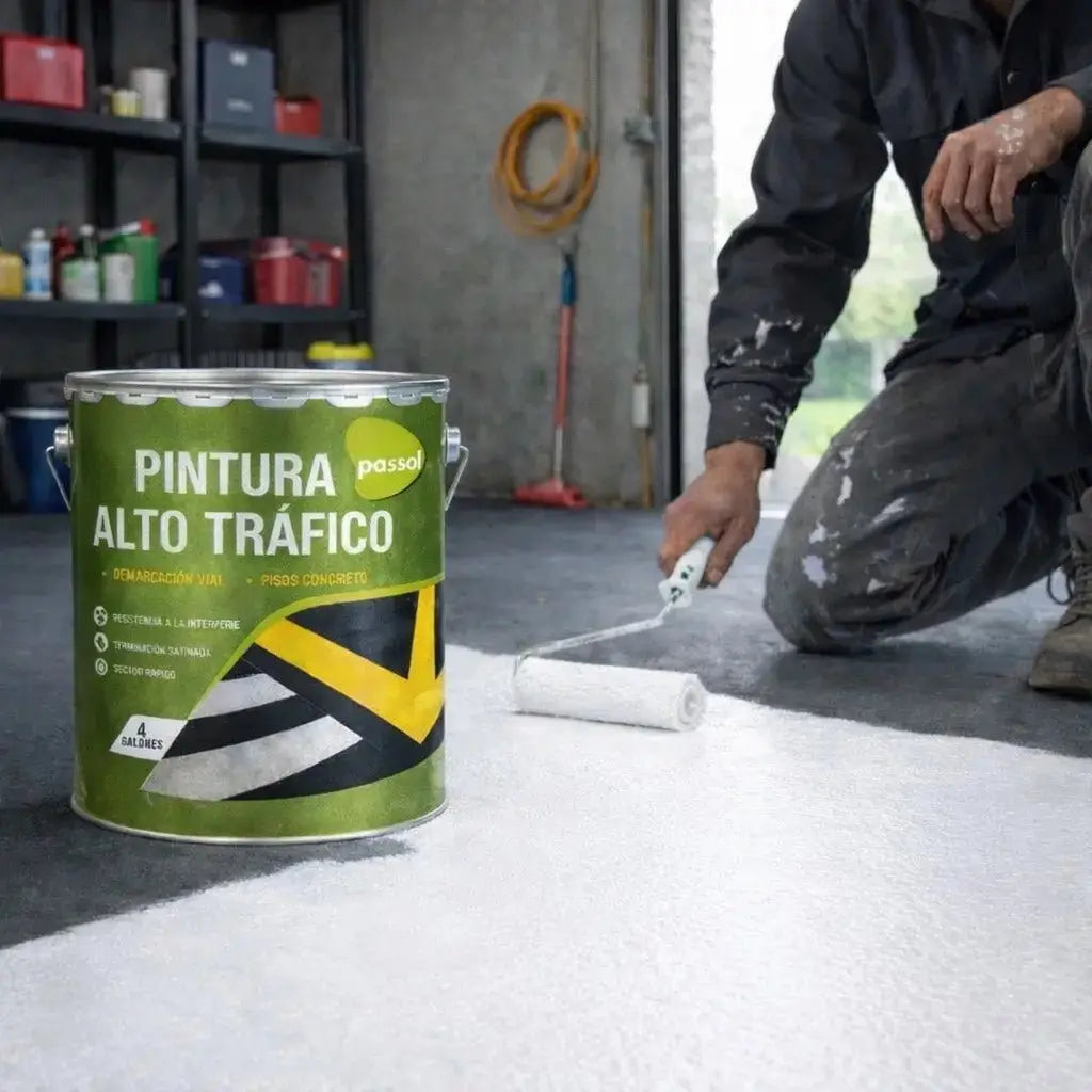 Pintura Alto Trafico ContrasteBlancoGalón 3.8ltsPassol
