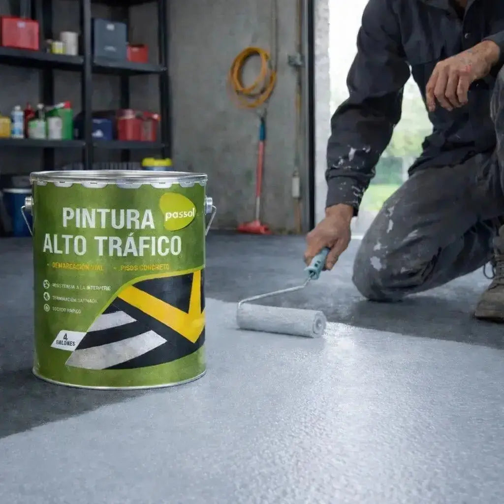 Pintura Alto Trafico ContrasteGris PerlaGalón 3.8ltsPassol