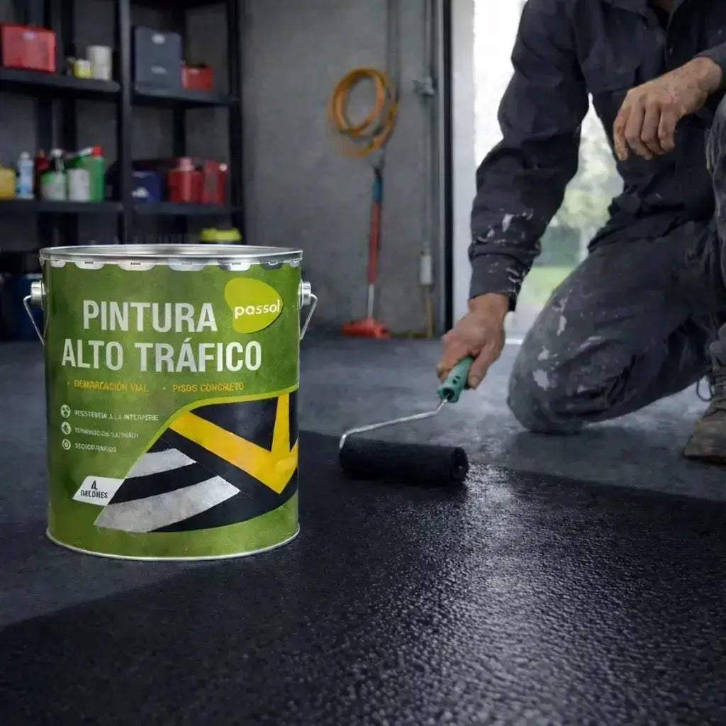 Pintura Alto Trafico ContrasteNegroTineta 4glPassol