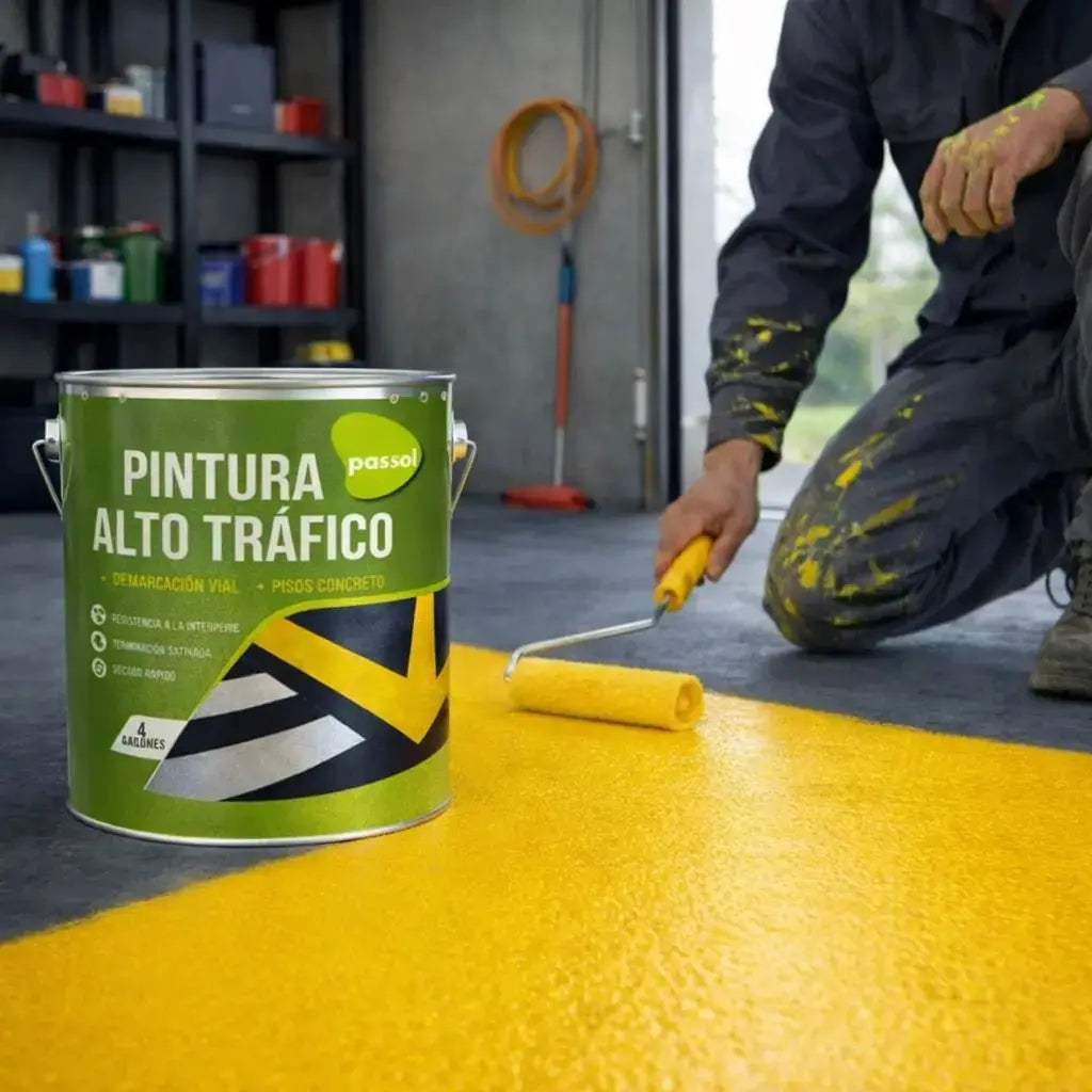 Pintura Alto Trafico ContrasteAmarilloGalón 3.8ltsPassol