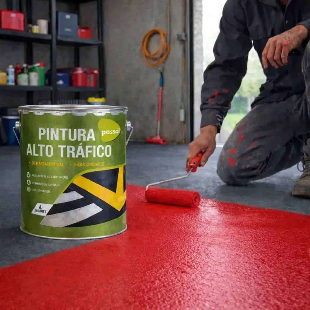 Pintura Alto Trafico ContrasteRojoGalón 3.8ltsPassol