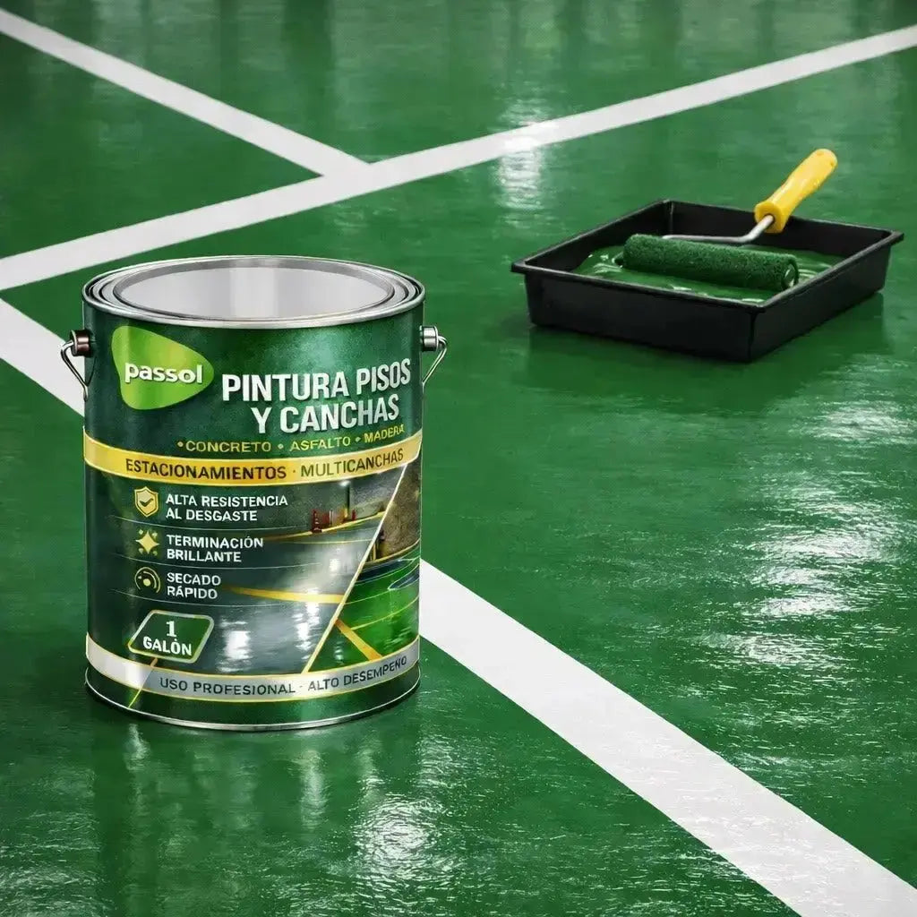 Pintura Pisos y Canchas PassolVerdeTineta 4 GalonesPassol