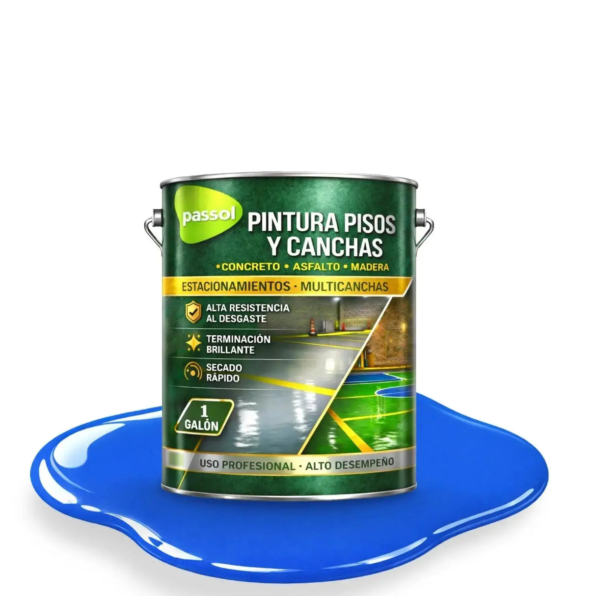 Pintura Pisos y Canchas PassolAzul1 GalónPassol