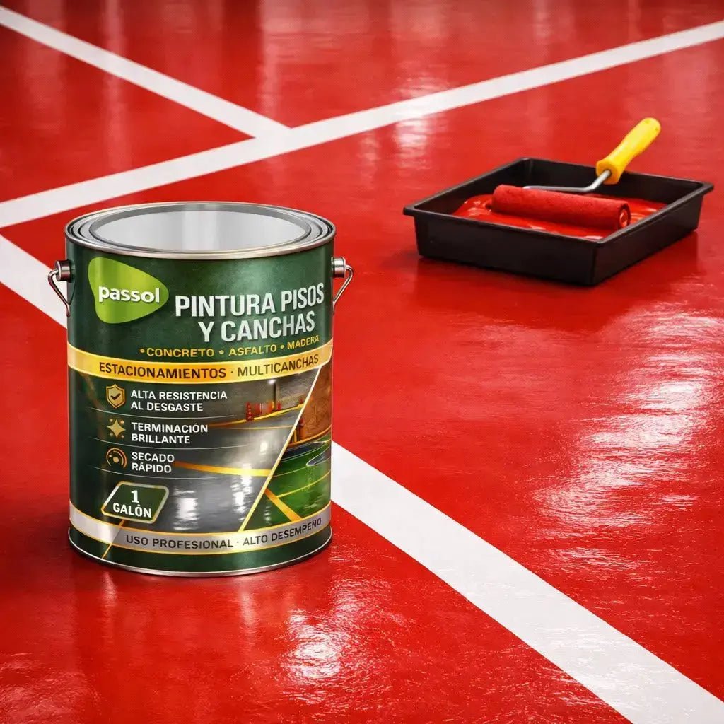 Pintura Pisos y Canchas PassolRojo1 GalónPassol