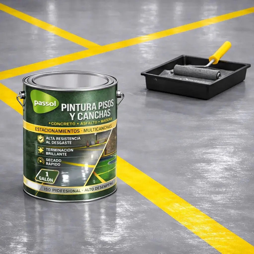 Pintura Pisos y Canchas PassolGris Perla1 GalónPassol