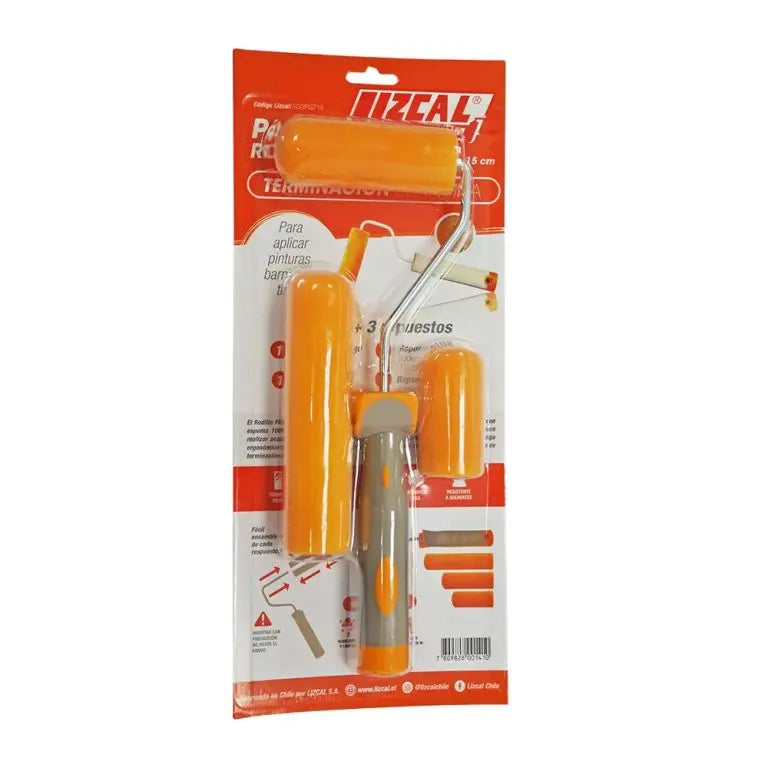 SET DE RODILLOS FLOCADOS 7 - 10 - 15CM LIZCAL PASSOL
