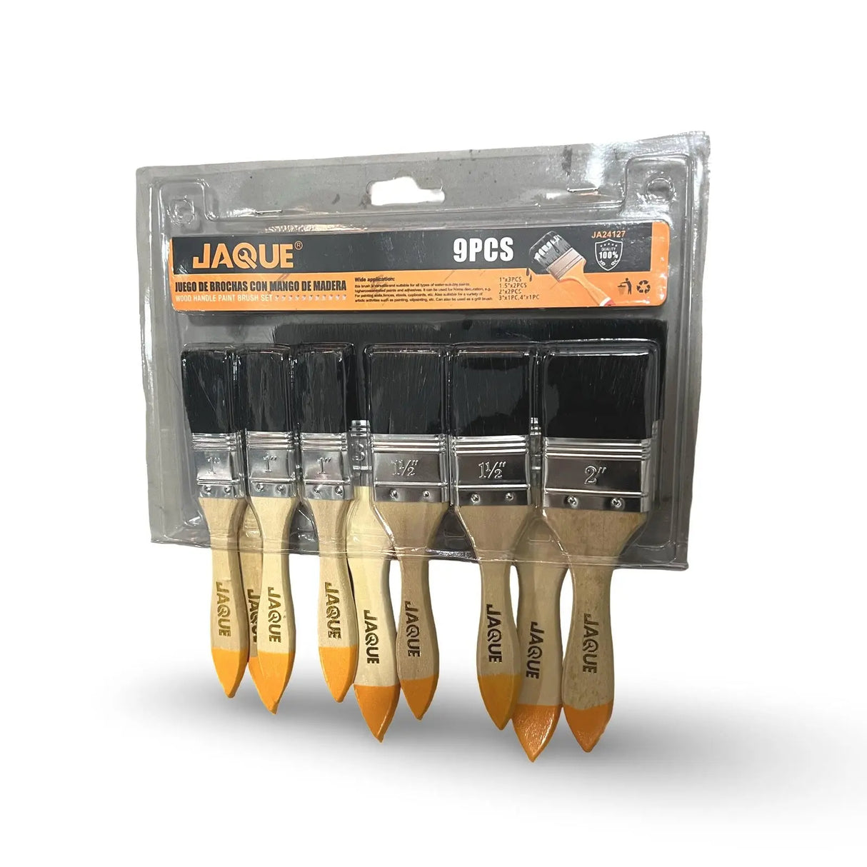 SET DE BROCHAS CERDA SINTETICA 9PCS PASSOL