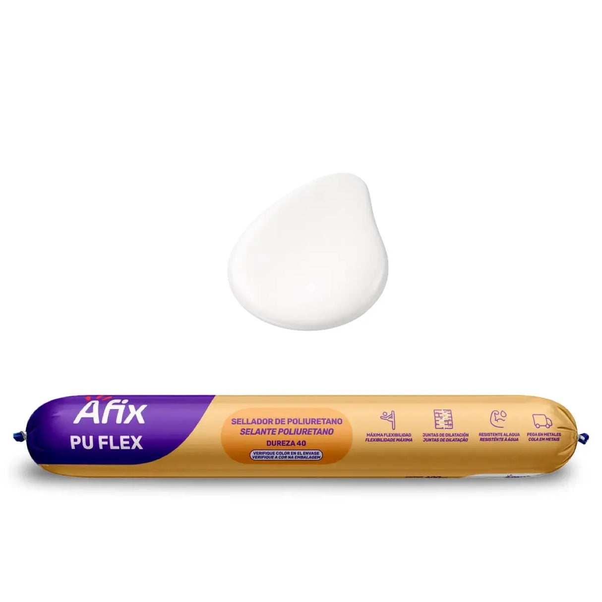 SILICONA PATE SELLADOR POLIURETANO 600ML AFIX PASSOL