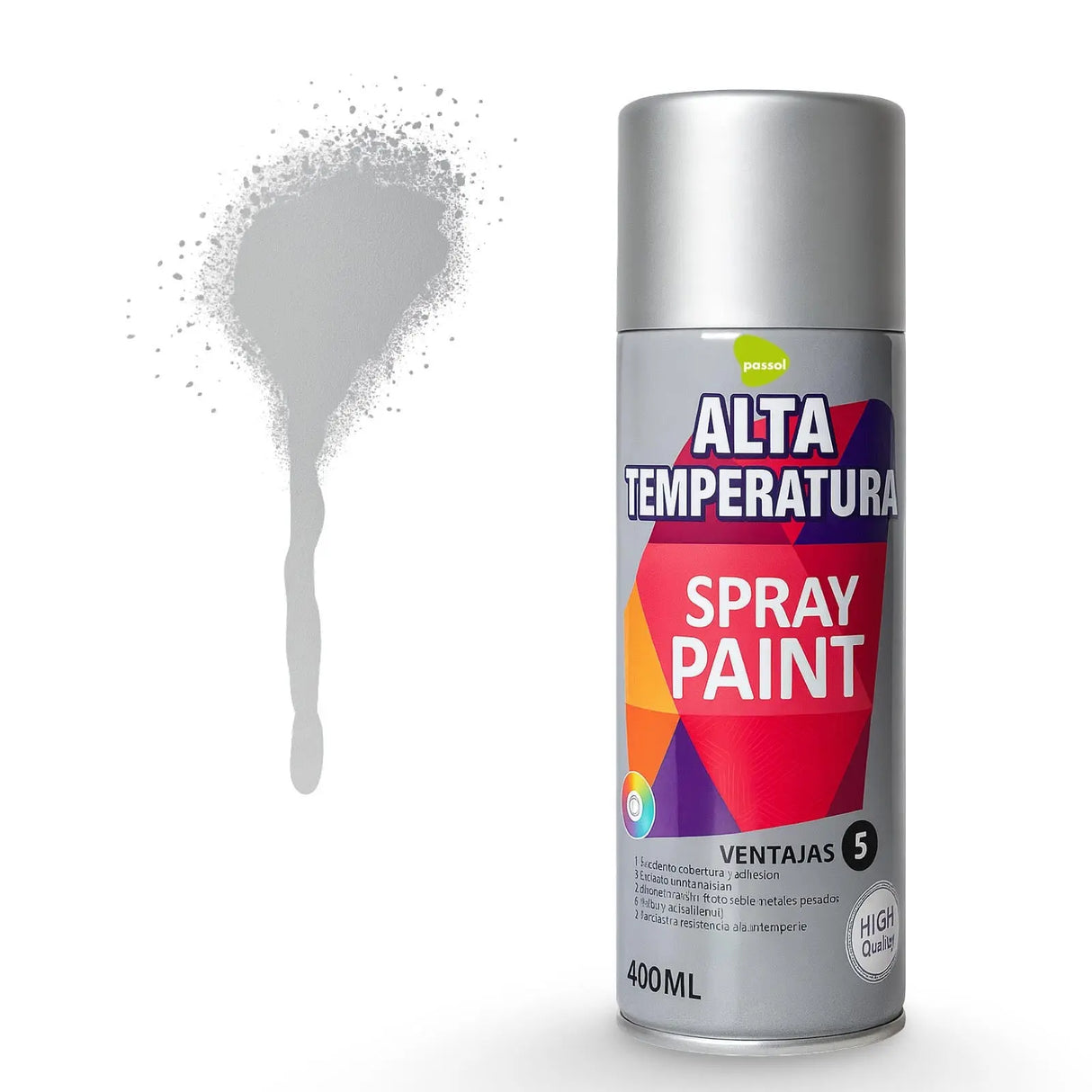 Spray Pintura Esmalte Alta TemperaturaPlataPassol