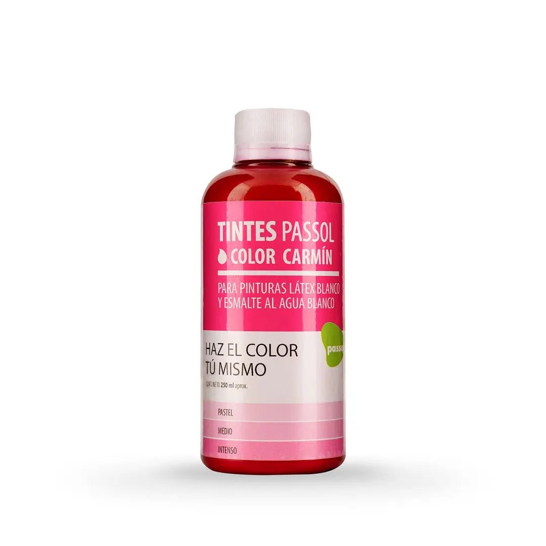 Concentrado Pintura Tinte Base Agua 250 ml PassolCarmínPassol