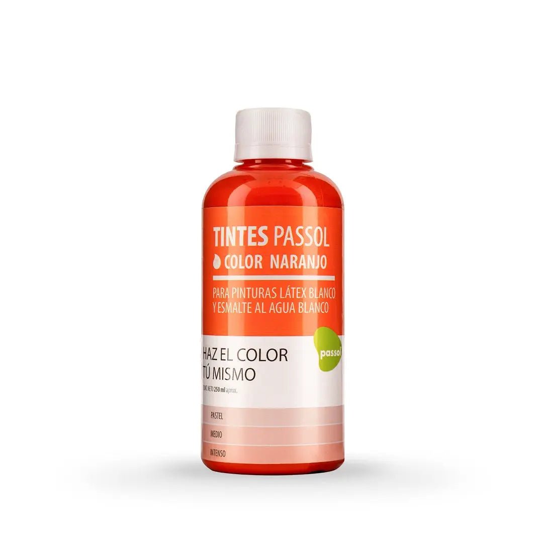 Concentrado Pintura Tinte Base Agua 250 ml PassolNaranjaPassol